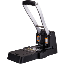 Deli Lyukasztó, kétlyukú, nagyteljesítményű, 150 lap, fém, DELI Expert, fekete (DEL00150) lyukasztó