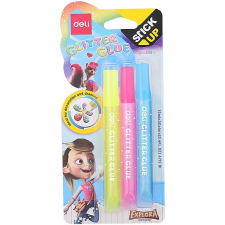 Deli Ragasztó, folyékony, glitteres, 3dbx12ml, DELI Stick Up / Neon, különböző szín (DEA71201) ragasztó