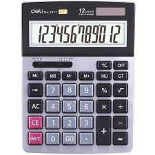 Deli Számológép, asztali, 12 számjegy, DELI Core-150, ezüst (DEL01671) számológép
