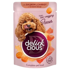 Delickcious Lazac csíkok répával krémlevesben 85g kutyaeledel