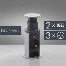 delight 20430BU rejtett elosztó, 3-as usb-vel hosszabbító, elosztó