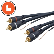 delight 2X RCA kábel földeléssel 1m aranyozott (20103) kábel és adapter