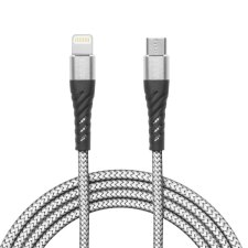 delight 554341 Lightning apa - USB-C apa Töltő- és adatkábel 1m - Szürke (554341) kábel és adapter