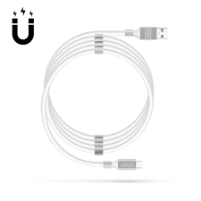 delight 55446C-WH USB-A apa - USB-C apa 2.0 Adat és töltőkábel - Fehér (1.2m) kábel és adapter