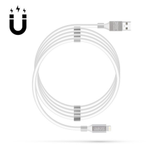 delight 55446I-WH 2A Lightning fehér mágneses adat- és töltőkábel kábel és adapter
