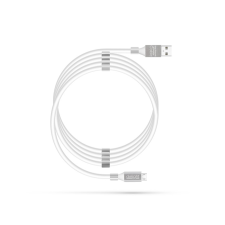 delight 55446M-WH USB-A apa - Micro USB apa 2.0 Adat és töltőkábel - Fehér (1.2m) (55446M-WH) kábel és adapter