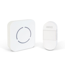 delight Digitális elem- és vezeték nélküli csengő - Kinetic - fehér - kék LED csengő