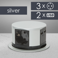 delight Elosztó -Rejtett- 3-as + USB (Elosztó) hosszabbító, elosztó