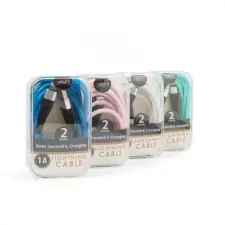 delight iPhone adatkábel szilikon bevonat 2m (vegyes szín) 55438A kábel és adapter