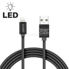 delight kábel - Iphone Lightning töltőkábel, 1m, fekete) (DELIGHT_55442I-BK) kábel és adapter