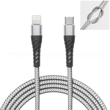 delight Lightning apa - USB-C apa Adat- és töltőkábel 2m - Szürke (55434-2) kábel és adapter