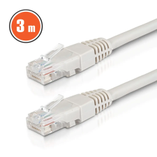delight Patch kábel - UTP - CAT6 - CCA - 3 m - szürke (20344) kábel és adapter