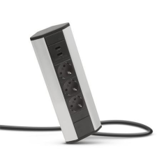 delight sarok elosztó 3 aljzat + 2 USB csatlakozó (20483) hosszabbító, elosztó