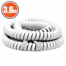 delight spirál telefonvezeték 4p/4c 3,6m white 20104 kábel és adapter