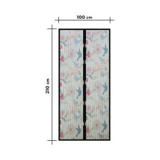 delight Szúnyogháló függöny ajtóra 100 x 210 cm madár mintás 11398J szúnyogháló