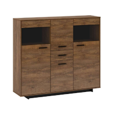  DELIS K Komód bolzano #tölgy-fekete bútor