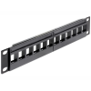 DELOCK 10" keystone patch panel, 12 portos