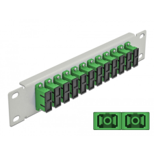 DELOCK 10 üvegszálas patch panel 12 portos SC Duplex zöld 1U szürke egyéb hálózati eszköz