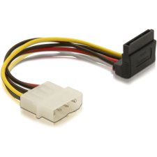  Delock 15 tűs SATA HDD (derékszögű) - 4 tűs apa (Molex) hálózati kábel, 11,8cm/15 cm kábel és adapter