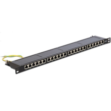 DELOCK 19″ Patch Panel 24 Port Cat.6 0.5 U black szerver