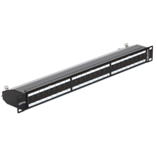 DELOCK 19&quot; Patch Panel 24 Port Cat.6A fekete egyéb hálózati eszköz