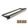 DELOCK 19 száloptikás csatlakozó panel 24 portos LC Quad bézs