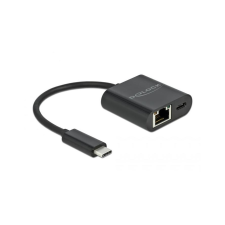 DELOCK 1Gb/s USB-C hálózati adapter +Power Delivery port (66644) kábel és adapter
