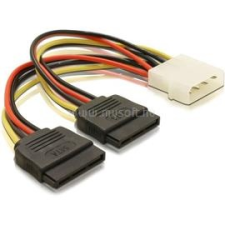 DELOCK 2 db SATA HDD - 4 tűs apa (Molex) hálózati kábel (60102) kábel és adapter