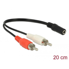 DELOCK 2 x RCA apa &gt;1 x 3,5 mm jack kábel 20 cm (85806) kábel és adapter
