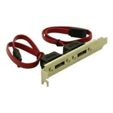 DELOCK 2x SATA --> 2x eSATA hátlapi kivezetés (DL65116) (DL65116) kábel és adapter
