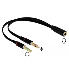 DELOCK 3.5mm jack anya - 2x3.5 3Pin apa Headset Adapter kábel és adapter