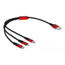 DELOCK 3az1-ben Lightning-, Micro USB- és USB Type-C töltőkábel 30cm (85891) (dl85891) mobiltelefon kellék