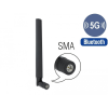 DELOCK 5G LTE antenna SMA-dugó -3,3 - 1,3 dBi irányított, csuklós csatlakozó, fekete