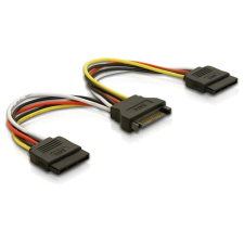 DELOCK 60105 Cable Power SATA 15pin -> 2x SATA HDD - straight kábel és adapter