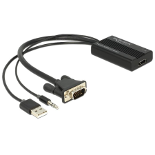 DELOCK 62597 VGA–HDMI adapter audió funkcióval (62597) kábel és adapter
