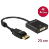 DELOCK 62599 Átalakító (Displayport apa -> DVI anya, 4K adapter, Fekete)