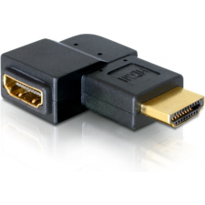 DELOCK 65076 HDMI apa > HDMI anya 90° jobbra hajlított adapter kábel és adapter