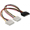 DELOCK 65159 15 tűs SATA (apa) – 2 db 4 tűs Molex (anya) 20 cm hálózati kábel
