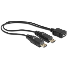 DELOCK 65440 USB micro B anya &gt; 2 x USB micro-B apa kábel 20,5cm kábel és adapter