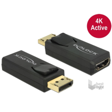 DELOCK 65573 Displayport 1.2 dugó &gt; HDMI hüvely 4K aktív fekete adapter audió/videó kellék, kábel és adapter
