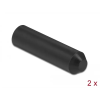 DELOCK 70 x 16 mm méretű lezáró vég belül ragasztó felülettel 2 db. fekete (19762) (19762)