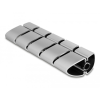 DELOCK 75 x 45 mm-es kábelcsatornához alkalmas foglalati elem, 5 db. ezüst színű