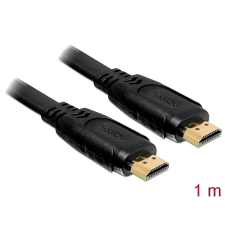 DELOCK - 82669 - A-apa/apa High Speed HDMI lapos kábel Ethernettel - 1m kábel és adapter