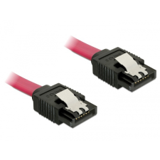 DELOCK 82676 6Gb/s egyenes-egyenes piros SATA kábel - 0,3m kábel és adapter