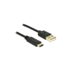 DELOCK 83326 USB 2.0 Type-A USB Type-C 2.0 kábel, 0.5 m, fekete