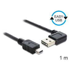 DELOCK 83378 USB 2.0 -A apa hajlított &gt; USB 2.0 mini apa kábel 1 m kábel és adapter