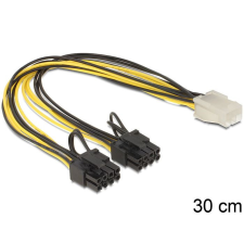 DELOCK 83433 PCI Express 6 pin female &gt; 2 x 8 pin male 30 cm kábel kábel és adapter