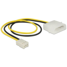 DELOCK 83659 2 pin M - 3 pin F Ventillátor-Tápkábel 0.3m kábel és adapter