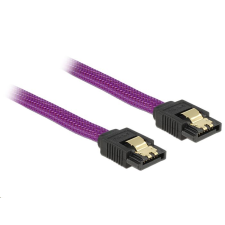 DELOCK 83691 SATA kábel 6 Gb/s egyenes/egyenes lila 50cm (83691) kábel és adapter