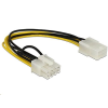 DELOCK 83775 PCI Expressz 6 tűs anya > 8 tűs apa tápkábel, 20 cm (83775)